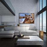 Tableau Raton Laveur Observant