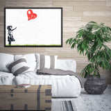 Tableau street art banksy ballon rouge