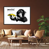 tableau banksy braquage a la banane