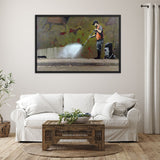 Tableau street art banksy le nettoyeur