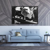 Tableau Vache Noir et Blanc