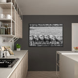 Tableau avec Vaches En Rang