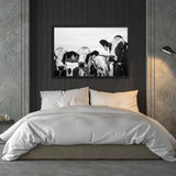 Tableau avec Vaches Noir et Blanc