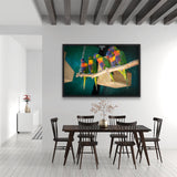 Tableau avec des Perroquets Multicolores