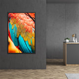Tableau avec des Plumes d'Oiseaux