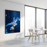 Tableau de Méduse aux Filaments Bleus