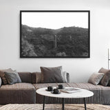 tableau jungle noir et blanc