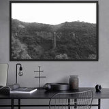 toile deco jungle noir et blanc