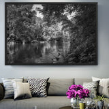 deco mural jungle noir et blanc