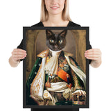 Tableau chat noir habillé