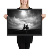 Tableau Chevaux Noir et Blanc Couple