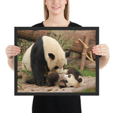 Tableau Panda qui joue avec son Père