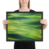 Tableau paysage vert Chinois