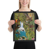 toile deco peinture jungle cascade