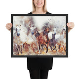 Tableau Chevaux Stylisés Galopant