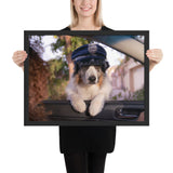 tableau avec chien habillé (déco rigolo)