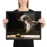 Tableau chat rigolo le saut de la vie