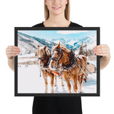 Tableau Chevaux de Noël