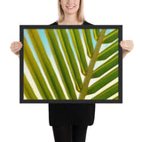 Tableau tropical feuille macro verte