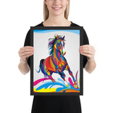 Tableau Cheval Pop Art petit cadre