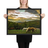Tableau Chevaux Sauvages sur la Plaine