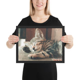 Tableau Chaton Mignon Yeux Fermés