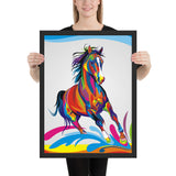 Tableau Cheval Pop Art au galop