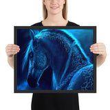 Tableau Cheval Bleu Moderne