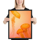 Tableau de Méduse Fond Orange