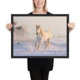 Tableau Chevaux Cheval Blanc Galopant