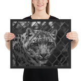 Tableau Leopard Noir et Blanc Concentré
