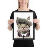 tableau moderne chat beret