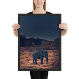 Tableau Eléphant (à la Nuit Tombée Désert)