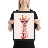 tableau deco girafe rigolote