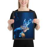 Tableau Animaux de Méduse aux Filaments Bleus