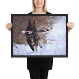 Tableau Berger Allemand en Hiver