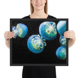 Tableau Méduse Bleue Fluo