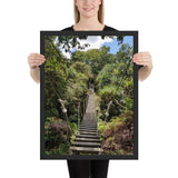 toile deco pont suspendu jungle