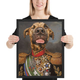 Tableau chien aristocrate décorer de médailles