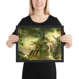 Tableau jungle abstraite