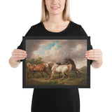 Tableau Peinture Cheval Noir et Brun