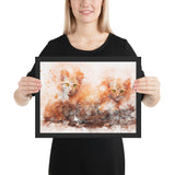 Tableau chat moderne peinture contemporaine