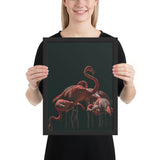 Tableau Animaux Flamant Rose Sombre