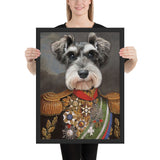 Tableau chien habillé général de gaulle