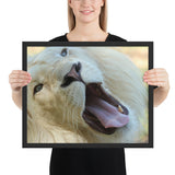 Tableau Lion Blanc Bouge Ouverte