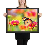 Tableau de Papillons Butinant