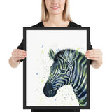 Tableau Zèbre Multicolore au pigment jaune