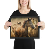 Tableau Chevaux Peint à la Main et Sauvage