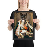 Tableau chat noir habillé le général