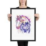 Tableau Chevaux  Abstrait le Repos du Soldat